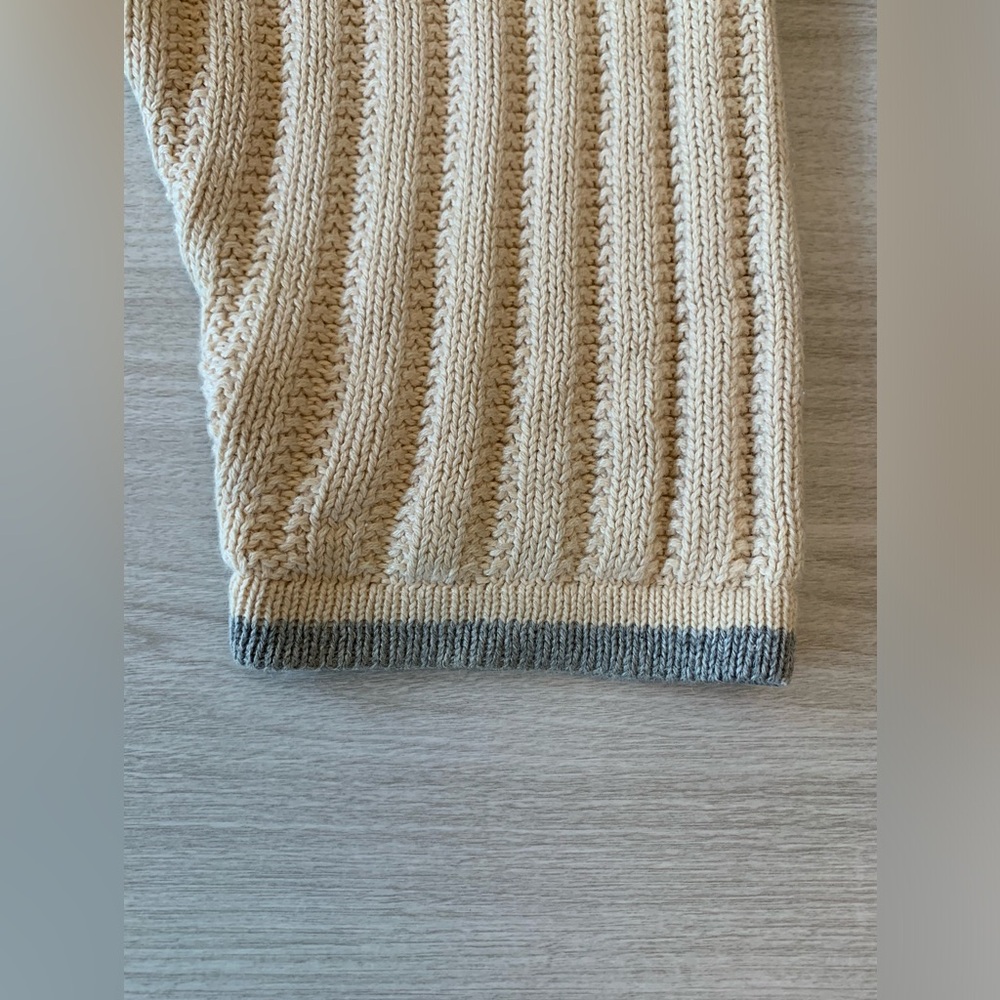 Vintage Bowen & Wright Cable Knit‎ Beige Crew neck Pullover Size L - Picture 4 of 5